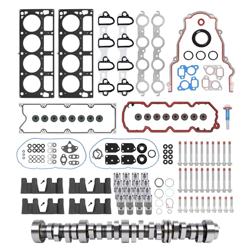 WANGSHENG 5.3 NON AFM DOD Kit with Camshaft, Lifters, Head Gaskets & Bolts for 2007-2013 Chevy Silverado 1500 Tahoe, GMC Sierra Yukon 5.3L V8 Engine - color: NON AFM Kit
