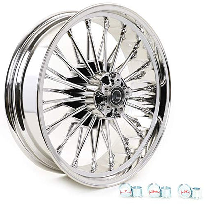 TOFR 21x3.5 18x5.5 Chrome Front Rear Wheels For Harley Dyna FXD FXDB 08-17 - color: 21x3.5 18x5.5 Chrome, size: Dyna 2008-2017