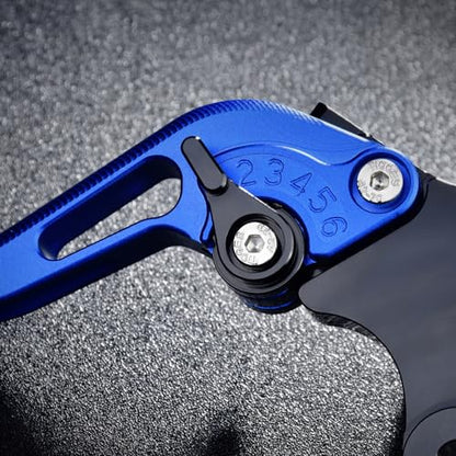 PAZO CNC 3D Texture Motorcycle Brake Clutch Levers - Red, for Yamaha YZF-R1(2025-2026), YZF-R7 (2021-2025), MT-10 FZ-10 (2022-2026), XSR900 (2022-2024), Adjustable 6063 Aluminum Handle - color: Red