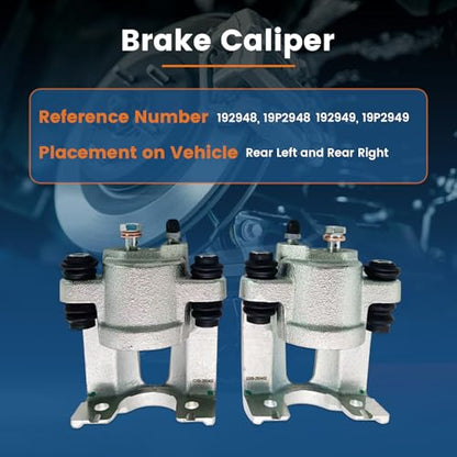 2 Pcs Brake Calipers Fit for 2005-2015 Nissan Armada Pathfinder Armada TITAN 2004-2010 INFINITI QX56, Rear Disc Brake Calipers Replace for 192948 192949 - size: 192948+192949