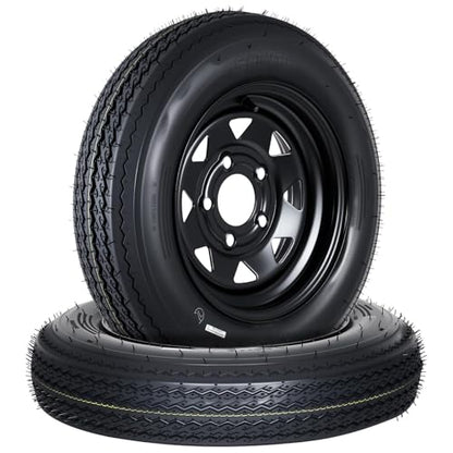 Garvee 2-Pack 4.80-12 4.80x12 Trailer Tires with 12" Rims - size: 4.80-12