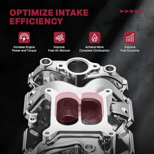 2026 7501 Intake Manifold Aluminum Dual Plane Air-Gap - size: 7501-Polish