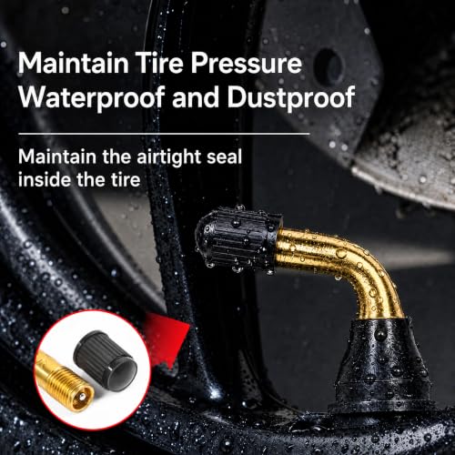 2Pcs Tubeless Tire Valve Stem PVR60/PVR70, Bent 90 Degree Angled - size: PVR70/PVR60