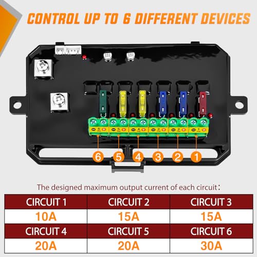 Nilight 6 Gang Switch Panel APP RGB 12V 24V Circuit Control System 4-Mode - color: RGB, size: 6 Gang Switch 4 Modes