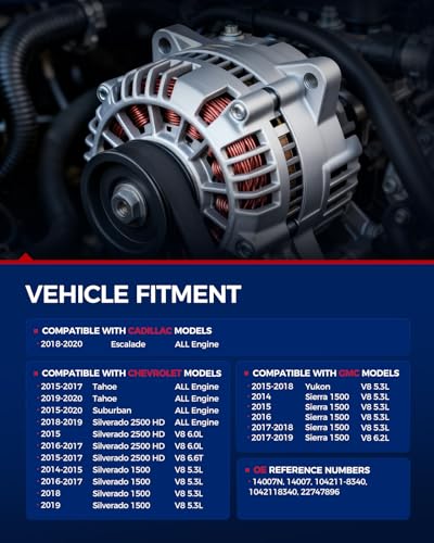 KAX 150A New Alternator Fit for Chevrolet Express 2500/3500 2017-2021 - size: 14007N