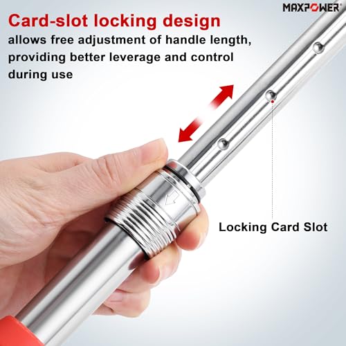 MAXPOWER 1/2" Drive Flex Head Ratchet, Extendable 12.6"-18.1", Soft Grip - size: 1/2"
