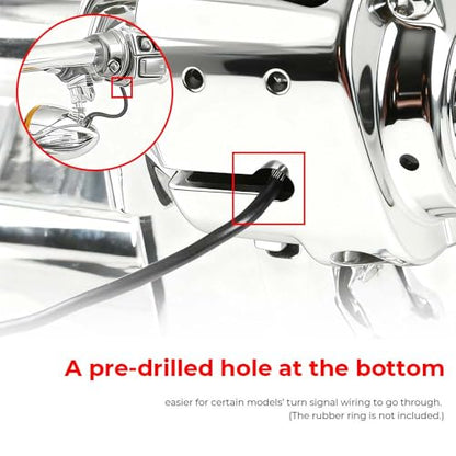 Motorcycle Handlebar Switch Housing Cover w/Button Caps Kit Fit for Harley 2014-2022 XL, 2012-2017 Dyna and 2012-2015 Softail (Chrome) - color: Chrome