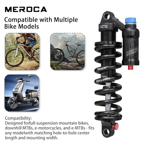 MEROCA 210mm Adjustable Air Spring Coil Over Rear Shock Absorber - size: 210mm*550lbs