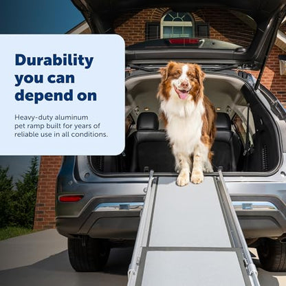 PetSafe Happy Ride Extra Long Telescoping Dog Ramp, Portable Pet Ramp for Cars, Trucks & SUVs with Adjustable Sizing - size: X-Large