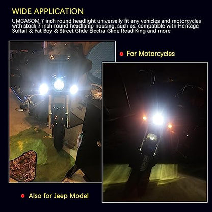 7 inch LED Motorcycle Headlight with High/Low Beam and DRL