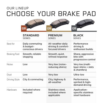 QUALITY-BUILT Black Series Front or Rear Brake Pads for 14-21 Chevy,BP1001M - size: BP1001-M