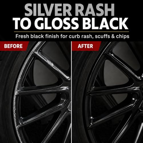 Gloss Black Rim Touch Up Paint Pen for Car Wheel Curb Rash, Scratches