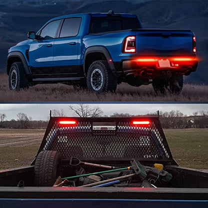 Nilight Trailer Light Bar 2PCS 10" 15 LED Red Park Stop Turn Tail Lights - color: 2Pcs 10" Red 15LED