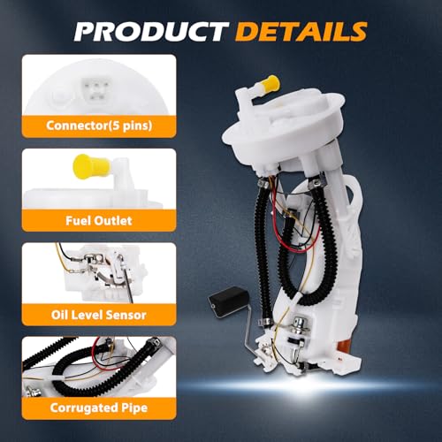 E8566M Fuel Pump Module Assembly Suitable for 2002-2005 Civic 1.3L/1.7L2.0L OE SP8011M, P76528M, FG1394 - size: E8566M-size: 31cm