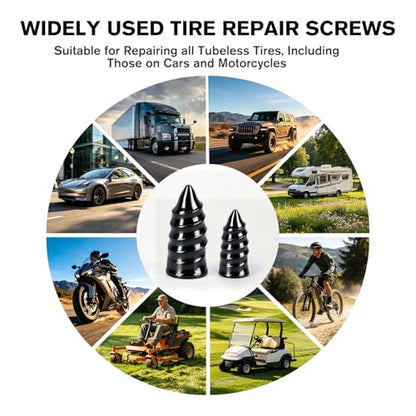 71PCS Tire Plug Kit, Screw Type Tire Repair Kit