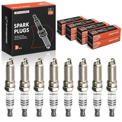 A-Premium Iridium Platinum Spark Plugs Pack of 8, Fine Wire, V8 Engine - style: Pack of 8