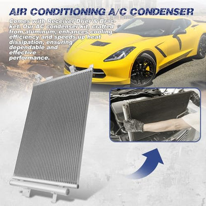 Air Conditioning A/C Condenser Compatible with Cadillac XLR/Chevrolet Corvette SSR # 3297, 10442892 - size: OE:3297, 10442892