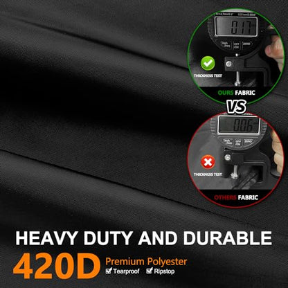 Motorcycle Cover Waterproof Outdoor,116" Durable 420D Oxford Cloth