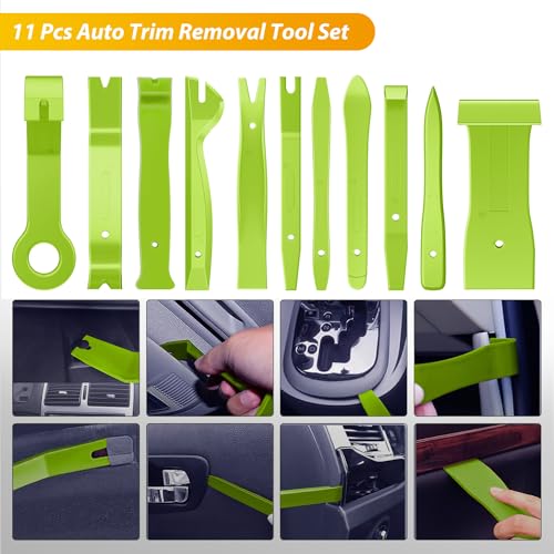 GOOACC 200Pcs Trim Removal Tool Auto Push Pin Bumper Retainer Clip Set - color: 200Pcs Clips Removal Kit Green