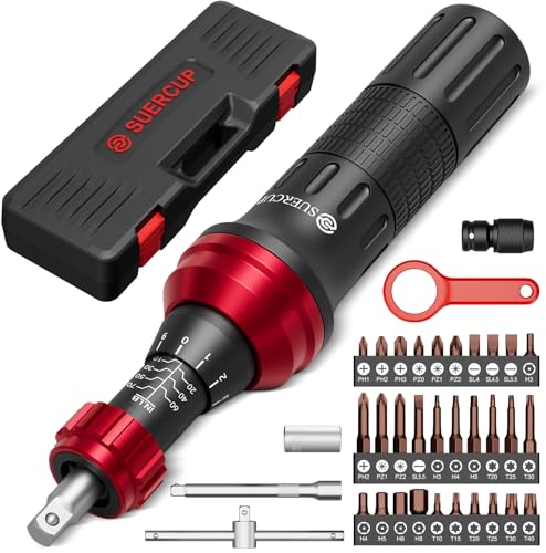 SUERCUP 1/4" 10-70In.lb Torque Screwdriver 36 PCS Set - size: 10-70In.lb