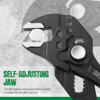 SK 7.5" Pliers Wrench, Smooth Parallel Jaw Water Pump Pliers, CR-V Steel - size: 7.5-inch Single