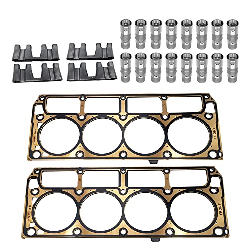 Partsflow MLS Engine Cylinder Head Gaskets & Lifters and Trays kit For LS1, LS2, LS3, LQ4, LQ9, L33 5.3L 5.7L 6.0L 6.2L OE#12622033 Included: 2 LS9 Head Gaskets; 16 LS7 Lifters; 4 Lifter Guide Trays - color: 12622033, JB2079, 12499225