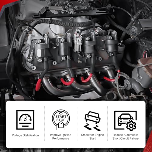 Nilight 8 PCS 10.5mm Spark Plug Ignition Wire - size: 10.5mm - LSx LS1 LS2 LS3 LS6 LS7