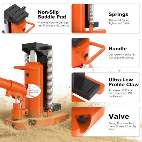 YATOINTO Toe Jack 2.5 Ton/5 Ton, Hydraulic Jack, Floor Jack Seal Kit for Construction Landscaping Farm Projects