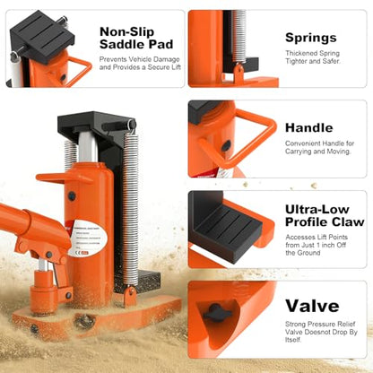 YATOINTO Toe Jack 2.5 Ton/5 Ton, Hydraulic Jack, Floor Jack Seal Kit for Construction Landscaping Farm Projects