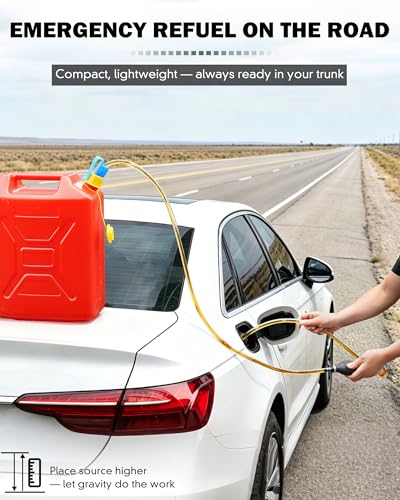 Fuel Transfer Pump for Gasoline, Diesel, Water, Hand Gas Siphon Hose Pump