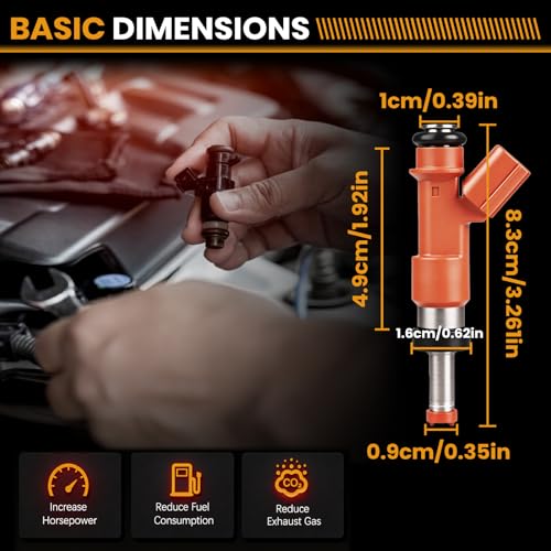 Fuel Injectors 23209-0P040 Compatible with Toyota Camry V6 3.5L 2005-2015 - size: 23209-0P040 6P