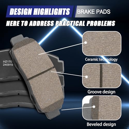 Ceramic Front Brake Pads for Honda Accord 2003-2011 - size: D787