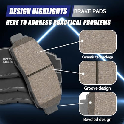 Ceramic Front Brake Pads for Honda Accord 2003-2011 - size: D787
