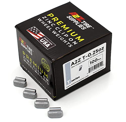T Series Hammer on ZINC Wheel Weights Coated (0.25oz) Box of 100pcs - size: 0.25oz