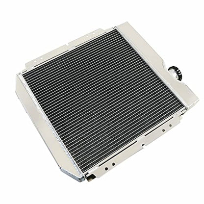 ALLOYWORKS 4 Row All Aluminum Radiator+Shroud+14"Fan For 1963-1966 Ford Mustang/Falcon/Mercury/Comet V8