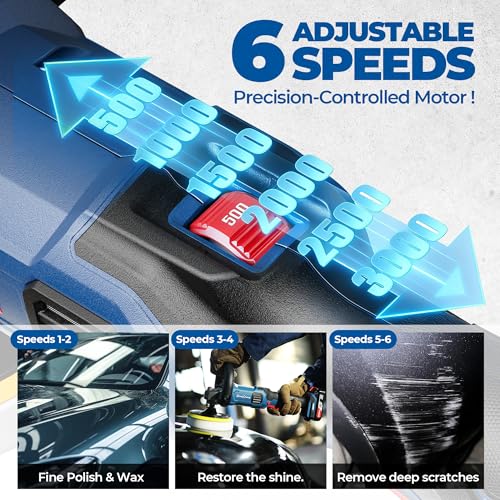 Dong Cheng 20V Brushless Cordless Polisher Kit, 6" Pad, 1 x 4.0Ah Battery