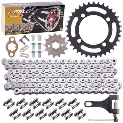Ultimate 420 120 Links Chain & 420-13T& 35 Tooth Sprocket Set for 50cc to 170cc Dirt Bikes, ATVs, Go Karts, & Mini Bikes - CRF150, YZ80, SSR, Lifan, Coolster, & More!