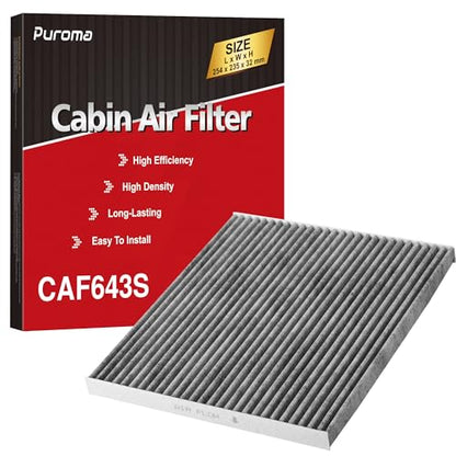 Puroma Cabin Air Filter Activated Carbon for CF11643 Audi Volkswagen Atlas - style: CAF643S