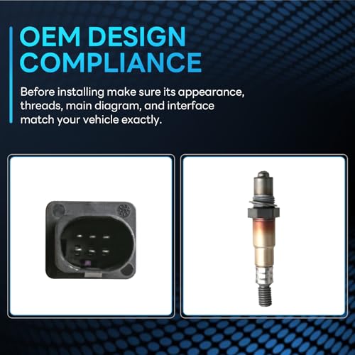 Oxygen Sensor Upstream Compatible with Elantra Kona Tucson Veloster Sonata & Transit-150 Focus Escape & More Replace # 17066 - size: 17066