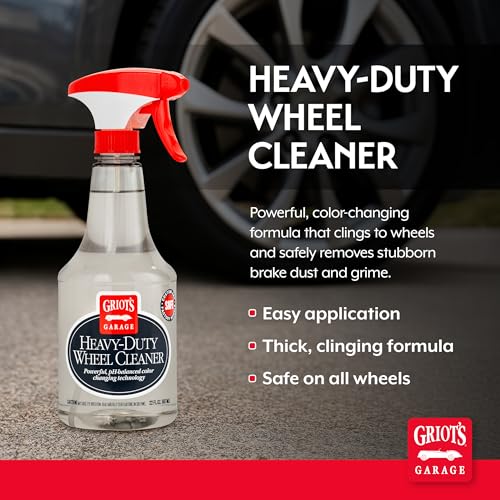 Griot's Garage Heavy-Duty Wheel Cleaner for All Wheel Finishes, Breaks Down and Removes Stubborn Brake Dust and Grime, PH Balanced, Non-Acidic, 10973, 22oz - size: 22 Fl Oz (Pack of 1)