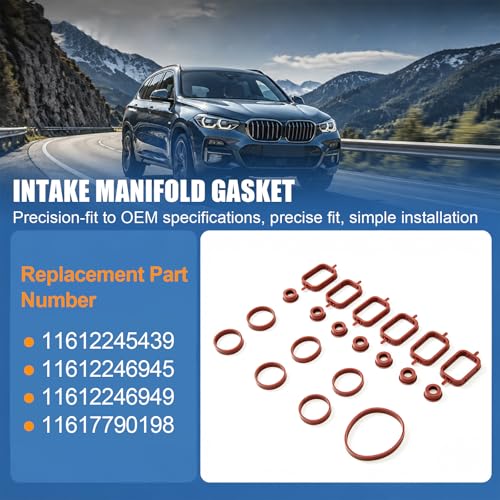 Sorello 11612245439 Engine Intake Manifold Gasket Seal Set for BMW X5 335D