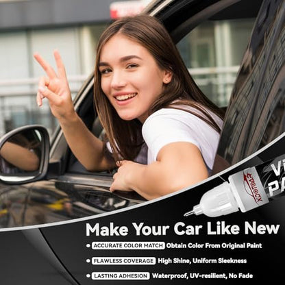 Matte Black Touch Up Paint for Cars, Universal and Color Accurate Automotive Scratch Repair Pen, Lasting Auto Scratch Remover, Quick Drying, Weather Resistant, Easy to Use, Versatile Use - color: Matte Black