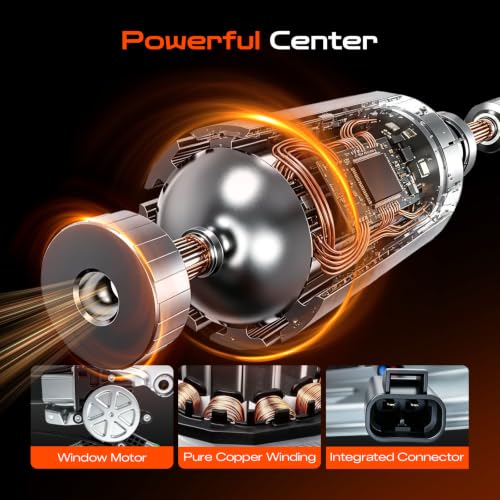 Front Right Window Motor and Power Window Regulator for Chevy Silverado 2500 HD, GMC Sierra 3500 HD, GMC Yukon XL 1500 2007-2014 & Chevy Tahoe 2008-2013 Replace 741-484, 15880567, 25885879