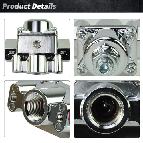 12-804 Adjustable Fuel Pressure Regulator With Gauge