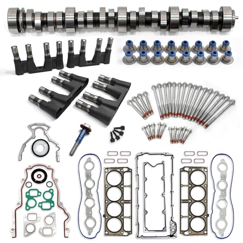 E1841p 5.3L Stage 3 Camshaft Kit with Head Gaskets, Lifters,Bolts Compatible with 1997-2006 GMC Chevrolet Suburban Silverado 4.8/5.3/5.7/6.0 LS1 LS2 LS6 LQ4 LQ9 Gen 3/4 Engine - color: With MLS Head Gasket Set & Bolts