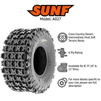 SunF 18x10.5-8 Tubeless 6 Ply - A027 [Set of 4] - size: 18x10.5-8