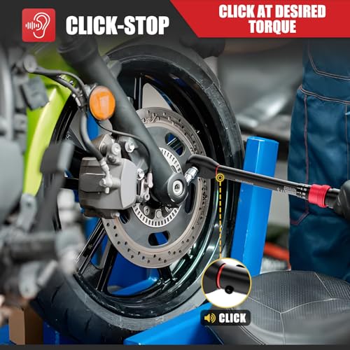 VANPO Torque Wrench Set, 1/4" 3/8" 1/2-Inch, for Bike, Motorcycle, Car - size: 1/2″3/8″1/4″ 7 PCS