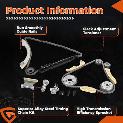 Timing Chain Kit 94201S for Chevy GMC Buick Pontiac Saab Saturn 2.0 2.2L - size: C6209S