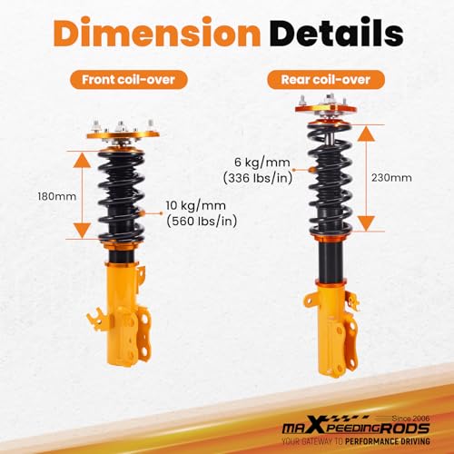 maXpeedingrods Coilovers for Toyota Camry 1992-2001, for Lexus ES300 92-01
