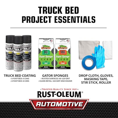 Rust-Oleum Automotive Pro Grade Truck Bed Coating Spray, Black - size: 15 Fl Oz (Pack of 1)